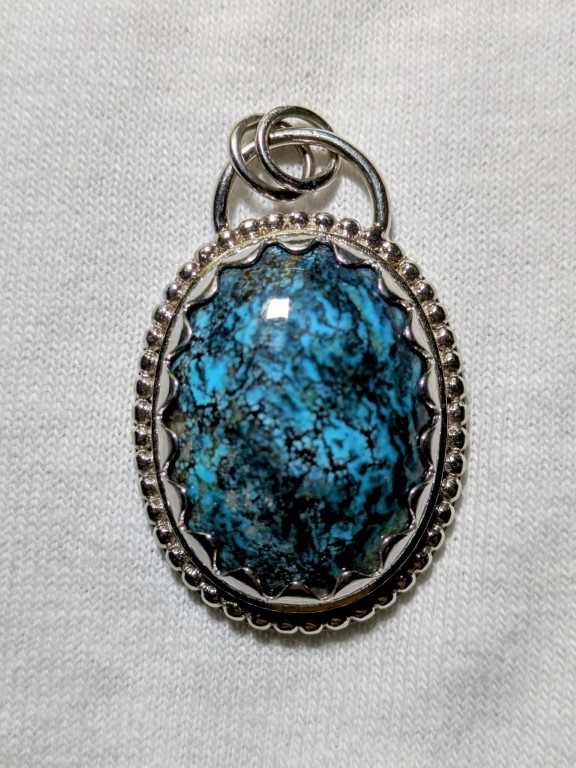 Turquoise Pendant set in Sterling Silver 5572